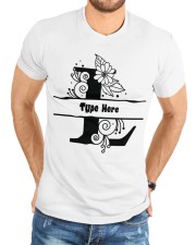 L Floral Split Alphabets Monogram Personalized Custom Premium Fit Mens Tee custom-t-shirts-premium-fit-men-lifestyle-front-58