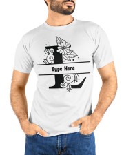 L Floral Split Alphabets Monogram Personalized Custom Premium Fit Mens Tee custom-t-shirts-premium-fit-men-lifestyle-front-68