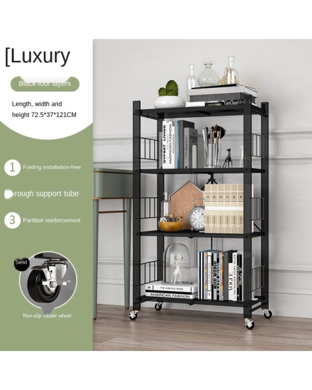 No installation Foldable Rack storage template
