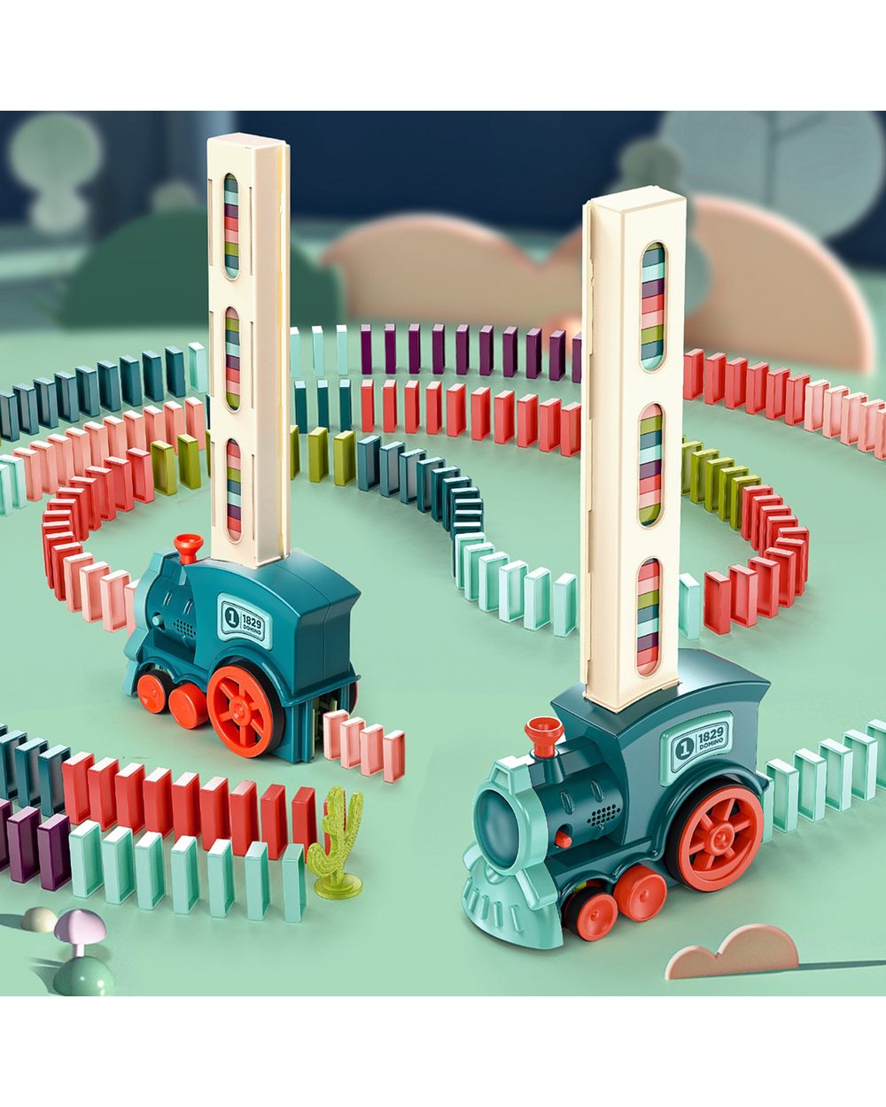 Electric Domino Train Car Set template