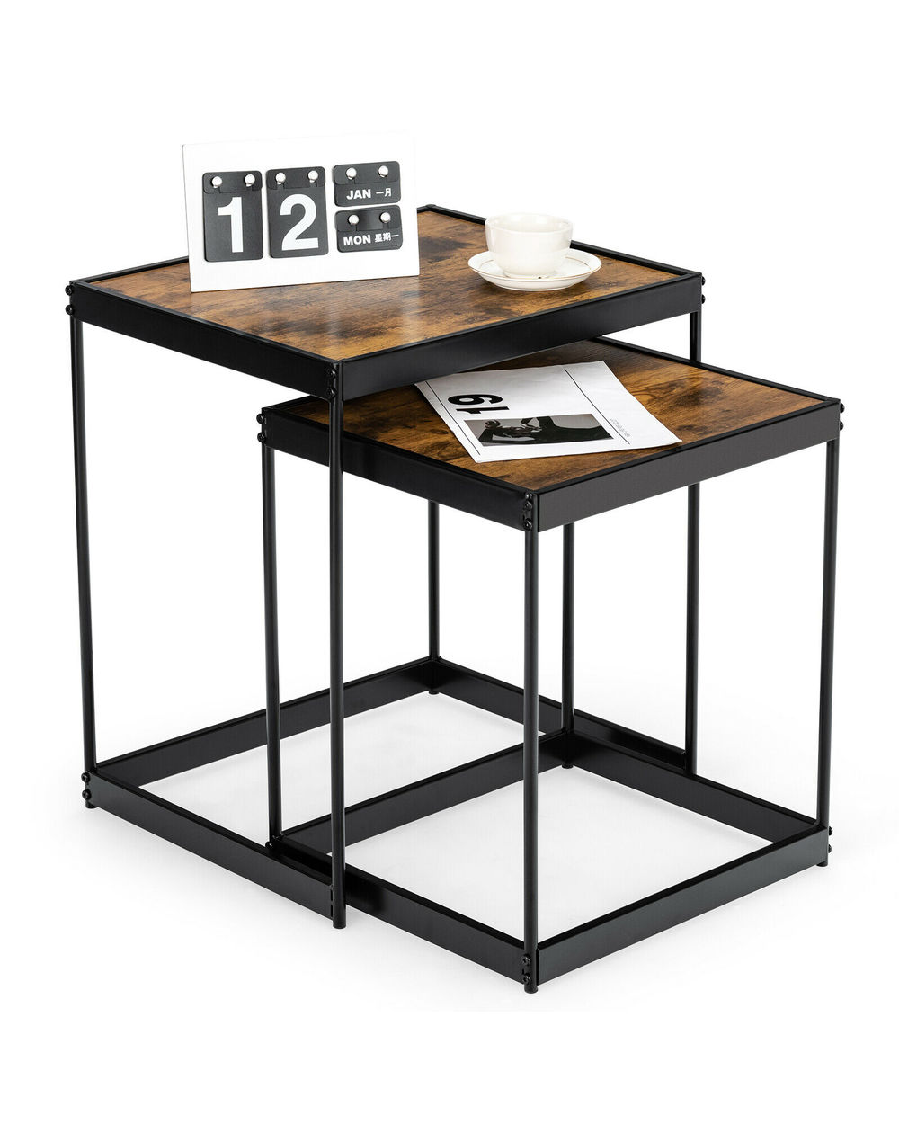Modern Nesting Side 2 Set Coffee Tables template