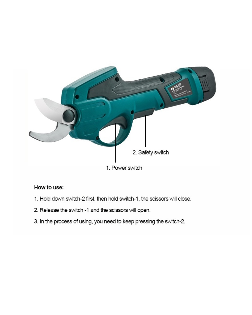 Electric Pruning Scissors Garden Pruner template