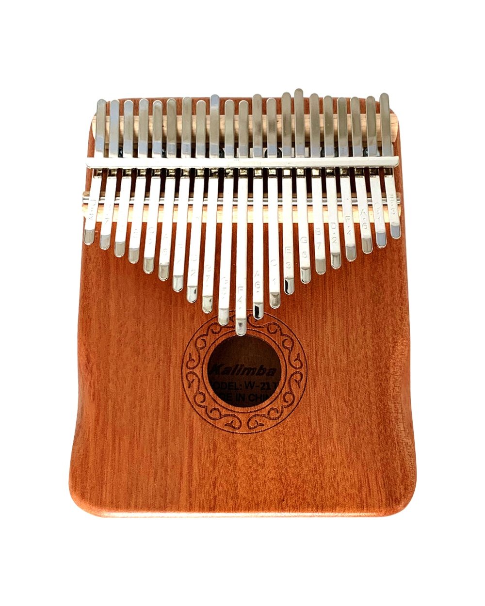 Kalimba 21 Keys Letter In Mahogany template
