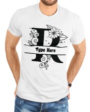 R Floral Split Alphabets Monogram Personalized Custom Premium Fit Mens Tee custom-t-shirts-premium-fit-men-lifestyle-front-58