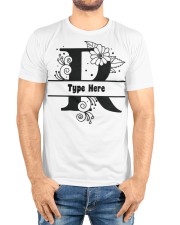 R Floral Split Alphabets Monogram Personalized Custom Premium Fit Mens Tee custom-t-shirts-premium-fit-men-lifestyle-front-72