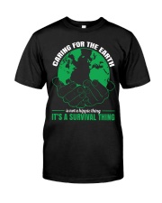 Caring-for-the-earth-is-not-a-hipple-thing-its-a-survival-thing Premium Fit Mens Tee front