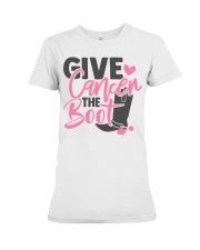Give Cancer The Boot Premium Fit Ladies Tee tile