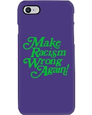Make Racism Wrong Again - Green on Purple Phone Case thumbnail