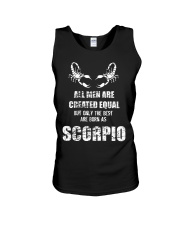 The Best are Born Scorpio Black Unisex Tank thumbnail