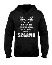 The Best are Born Scorpio Black Hooded Sweatshirt thumbnail