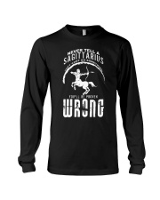 Never tell a Sagittarius Black Long Sleeve Tee thumbnail