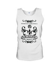 Never play games with a Scorpio Unisex Tank thumbnail