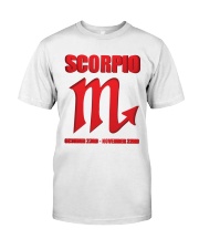 Scorpio red Classic T-Shirt front