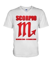 Scorpio red V-Neck T-Shirt thumbnail
