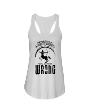Never tell a Sagittarius Ladies Flowy Tank thumbnail