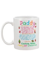Merry First Christmas Daddy Mug back