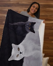 Cat Sherpa Fleece Blanket - 50" x 60" aos-sherpa-fleece-blanket-50x60-lifestyle-front-09b
