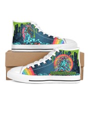 Zombie Unicorn Women's High Top White Shoes inside-left-outside-left