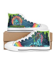 Zombie Unicorn Women's High Top White Shoes outside-right-inside-right