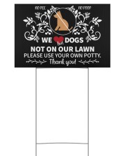 Dog Yard Sign 18x12 Yard Sign back