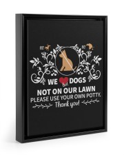 We Love Dogs Floating Framed Canvas Prints Black tile
