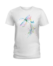 Watercolor Dragonfly Ladies T-Shirt tile