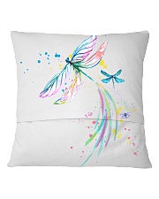 Watercolor Dragonfly Square Pillowcase back