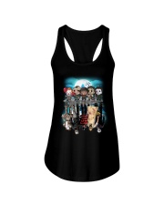 Halloween Characters reflection Ladies Flowy Tank tile