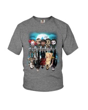 Halloween Characters reflection Youth T-Shirt tile