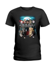 Halloween Characters reflection Ladies T-Shirt tile