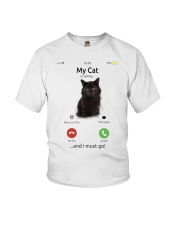 My Cat Is Calling And I Must Go Youth T-Shirt tile