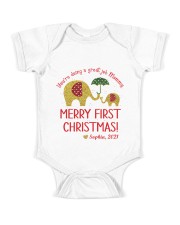 YOU ARE DOING A GREAT JOB MOMMY - MERRY FIRST CHRISTMAS - PERSONALIZED Baby Onesie front