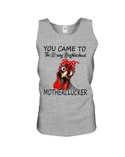 You Came To The Wrong Neighborhood Unisex Tank tile