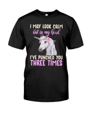 I May Look Calm - Unicorn Classic T-Shirt tile