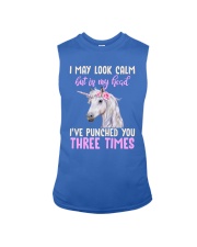 I May Look Calm - Unicorn Sleeveless Tee tile