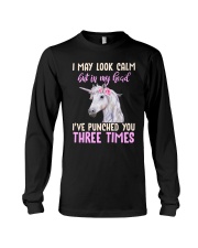 I May Look Calm - Unicorn Long Sleeve Tee tile