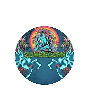 Zombie Unicorn Circle Cutting Board tile