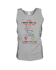 Sorry I Missed Your Call - Elephant Unisex Tank tile