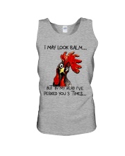I May Look Calm Unisex Tank tile
