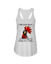 I May Look Calm Ladies Flowy Tank tile
