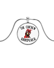 Chicken Whisperer Metallic Circle Necklace front