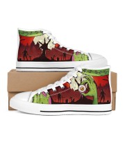Zombie Men's High Top White Shoes inside-left-outside-left