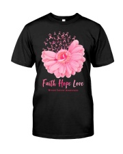 Faith Hope Love Breast Cancer Awareness Classic T-Shirt front