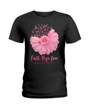 Faith Hope Love Breast Cancer Awareness Ladies T-Shirt tile