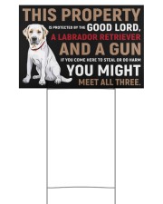 This Property Is Protected - Labrador Retriever 18x12 Yard Sign front