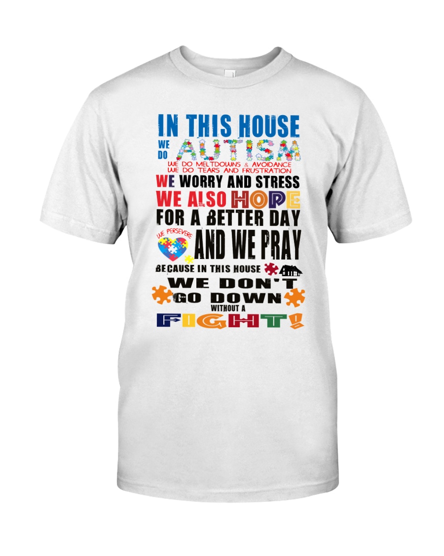 Picture of In This House We Do Autism White