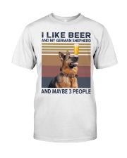 Beer and German Shepherd hp Classic T-Shirt front