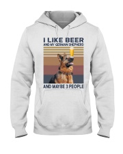 Beer and German Shepherd hp Hooded Sweatshirt thumbnail