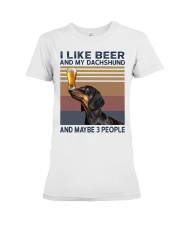 Beer and Dachshund Premium Fit Ladies Tee thumbnail