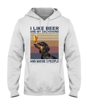 Beer and Dachshund Hooded Sweatshirt thumbnail